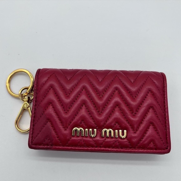 Miu Miu Handbags - ❌SOLD❌Authentic Miu Miu lambskin card holder / key cles